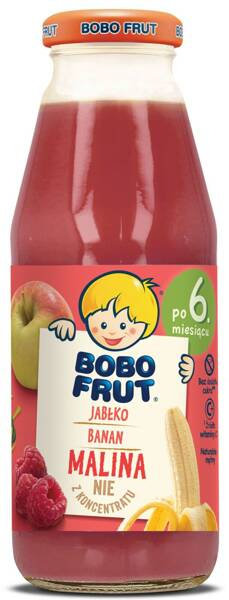 Bobo Frut Fruit Nectar Apple Banana Raspberry for Babies after 6 Months of Life 300ml Best Before 31.12.25