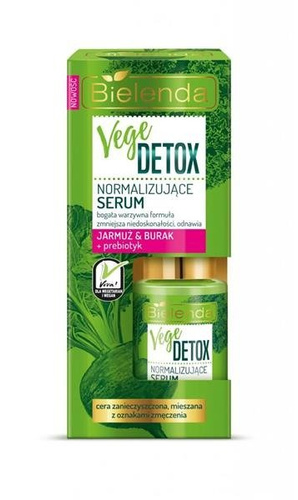 BIELENDA VEGE Detox Normalizing Serum, Mixed Skin Kale+Beetroot+Prebiotic 15ml