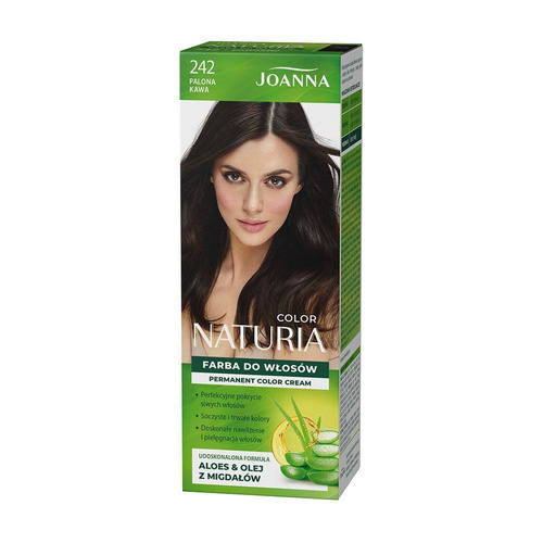Joanna Naturia Permanent Hair Color Paint Care Shine No. 242 Roasted Coffee 100ml