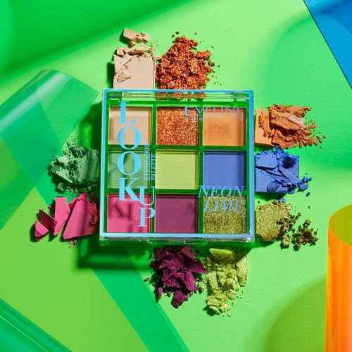 Eveline Eyeshadow Palette 9 Colours Look Up Neon Lime Eyeshadow 10.8g