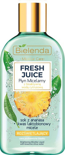 Bielenda Fresh Juice Płyn Micelarny Rozświetlający Ananas 500ml