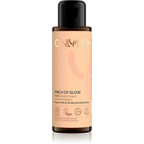 OnlyBio Pinch Of Glow Tonik Złuszczający i Rozświetlający z Kwasami AHA dla Każego Typu Cery 100ml