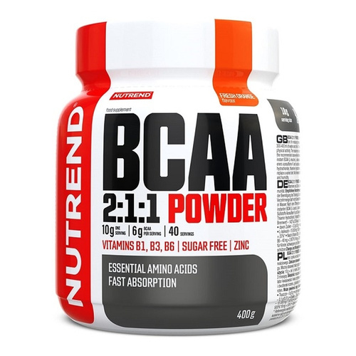 Nutrend BCAA 2:1:1 Powder Fresh Orange Flavour For Recovery and Muscle Support 400g