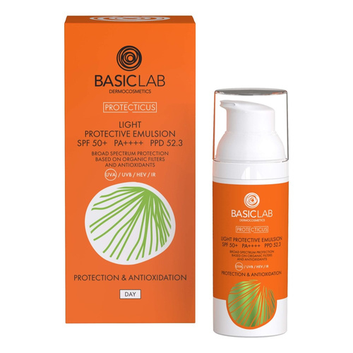 Basiclab Protecticus Lekka Emulsja Ochronna SPF 50+ Prewencja i Antyoksydacja 50ml
