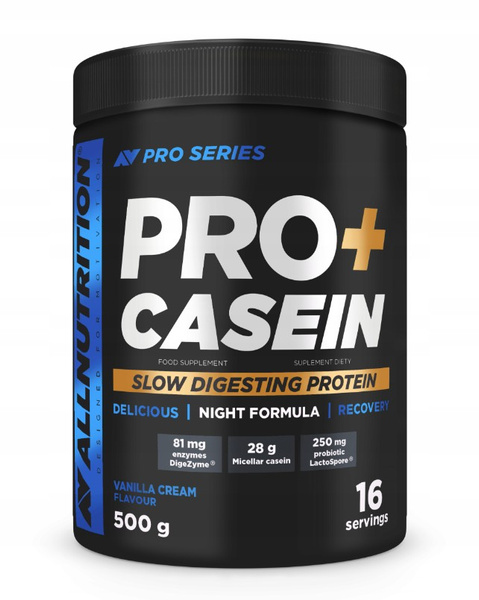 Allnutrition Pro+ Casein Micellar Casein Vanilla Cream For Muscle Regeneration 500g