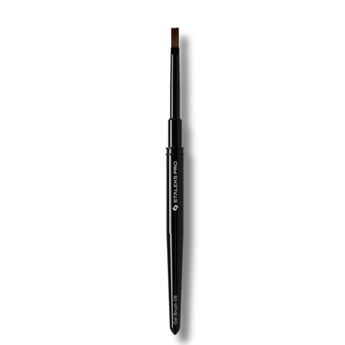 Staleks  Pro Expert Straight Gel Brush Width 6 mm Length 10 mm – Professional Nail Modelling and Strengthening Tool 1pc