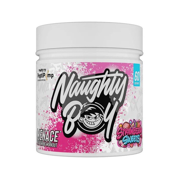 Naughty Boy Menace V2 Przedtreningówka na Energię i Skupienie Truskawkowe Cukierki 420g