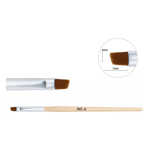 NeoNail Wooden Gel Brush Angled No. 4 1 Piece