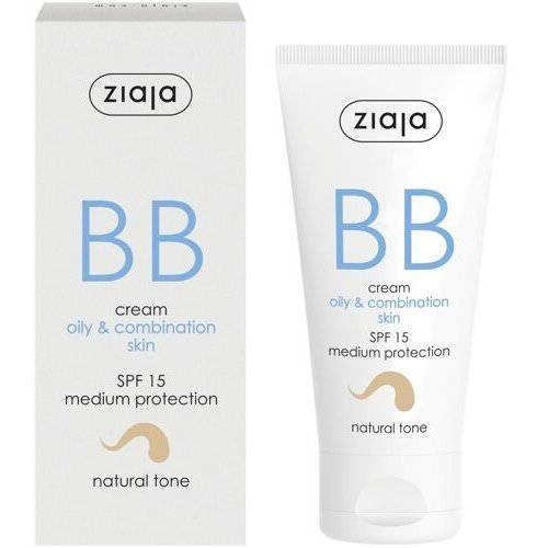Ziaja BB Creamf for Imperfections Oily and Combination Skin Natural Tone SPF15 50ml