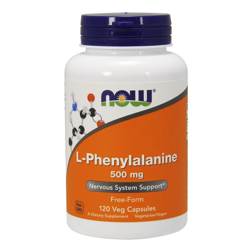 Now Foods L-Phenylalanine 500 mg Wsparcie Układu Nerwowego i Syntezy Białek 120 Kaspsułek