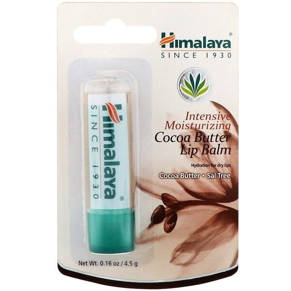 Himalaya Intensive Moisturizing Cocoa Butter Intensywnie Nawilżający Balsam do Ust z Masłem Kakaowym 4.5g