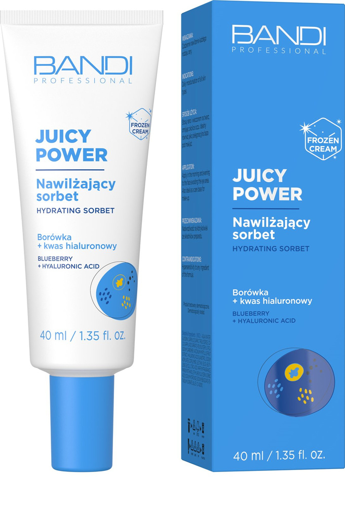 Bandi Juicy Power Limited Edition Moisturizing Light Fruit Sorbet in Cream for All Skin Types 40ml Best Before 31.10.25