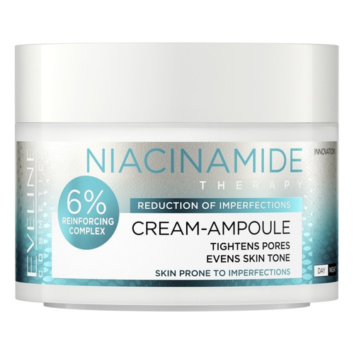 Eveline Niacynamid Therapy Krem-Ampulka 6% Reinforcing Complex dla Skóry Problematycznej na Dzień i na Noc 50ml