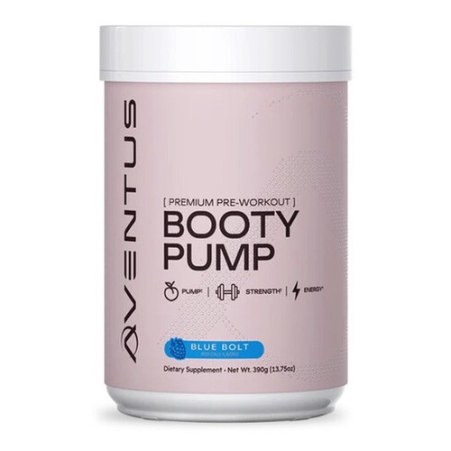 Aventus Supplements Booty Pump Blue Bolt Pre-Workout for Glute Enhancement 390g