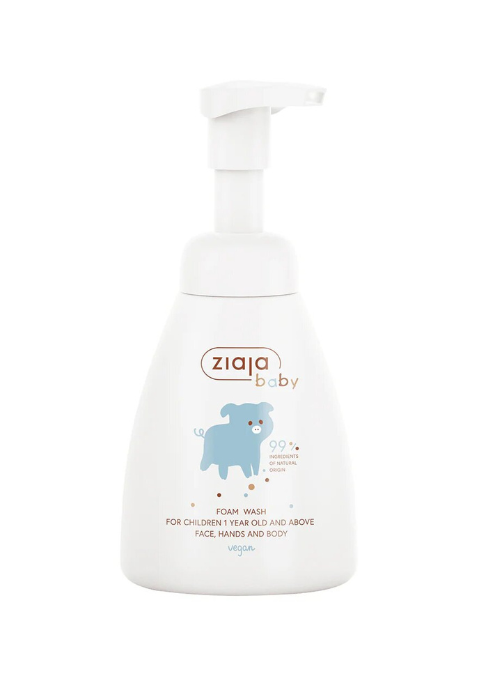 Ziaja Baby Face Hand and Body Washing Foam for Children over 1 Year Old 250ml