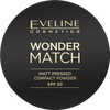 Eveline Wonder Match Matte Pressed Powder with Protective Filter SPF30 No. Medium Beige 8g