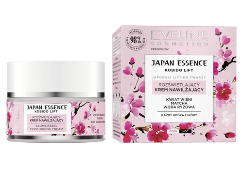 Eveline Japan Essence Illuminating Moisturizing Cream for All Skin Types 50ml