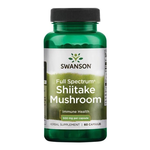 Swanson Full Spectrum Shiitake Mushroom 500mg 60 Kapsułek