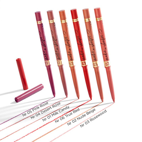 Eveline Automatic Lip Liner Make a Shape Long Lasting Formula 05 Pink Rose 1 Piece