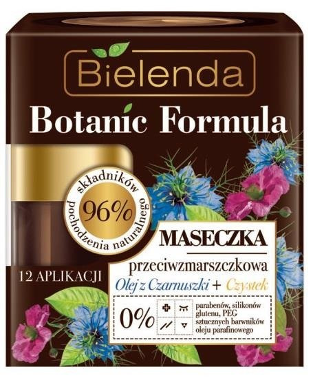 Bielenda Botanic Formula Olej z Czarnuszki + Czystek Maseczka Przeciwzmarszczkowa 50ml
