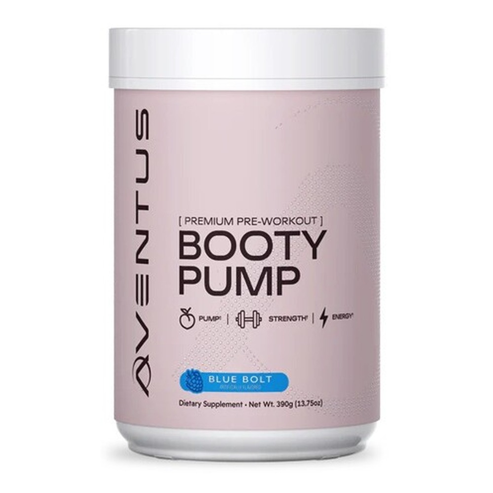 Aventus Supplements Booty Pump Blue Bolt Pre-Workout for Glute Enhancement 390g