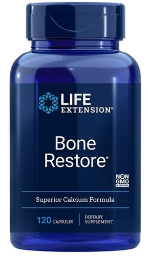 Life Extension Bone Restore Comprehensive Mineral Formula for Bone Health 120 Caps