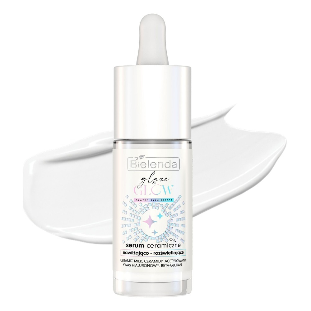 Bielenda Glaze & Glow Ceramic Serum Moisturizing and Brightening Glazed Skin Effect for Dry Dull Skin 30ml
