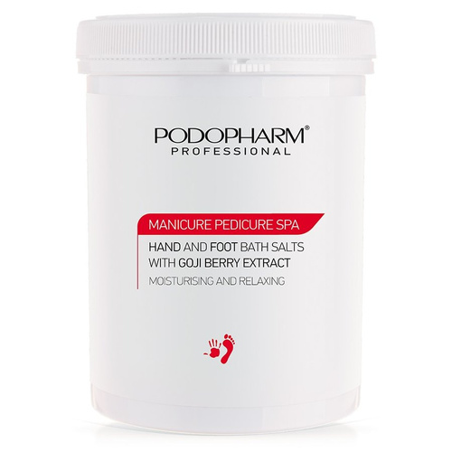 Podopharm Professional Manicure Pedicure SPA Hand and Foot Bath Salt with Goji Berry Extract for Dry Skin 1400g