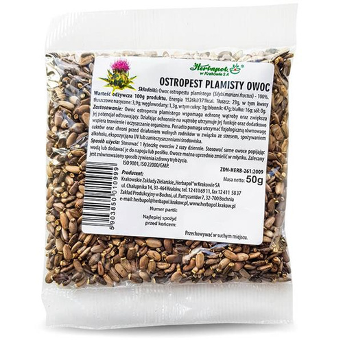 Herbapol Milk Thistle Fruit Liver Digestion Work Support 50g