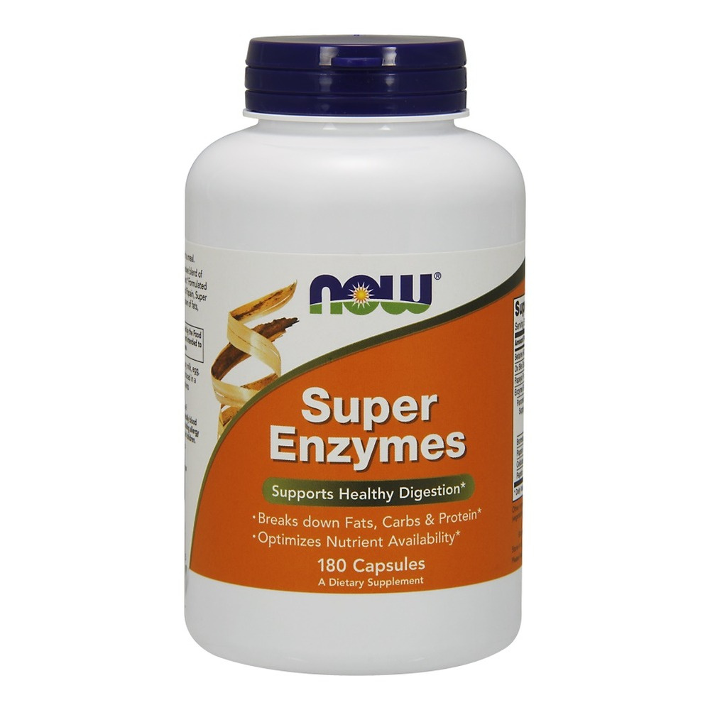 Now Foods Super Enzymes Wspomaga Trawienie 180 Kapsułek