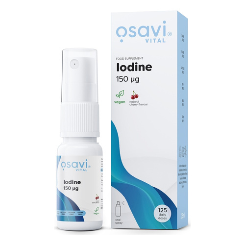 Osavi Iodine Oral Spray 150mcg Cherry Flavoured For Thyroid and Cognitive Function 25ml