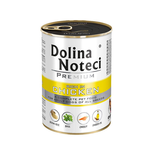 Dolina Noteci Premium Mokra Karma z Kurczakiem dla Dorosłych Psów Wszystkich Ras 400g