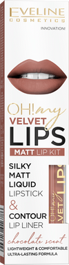 Eveline OML Silky Matt Liquid Lipstick & Contour Lip Liner 12 Praline Eclair 4,5ml