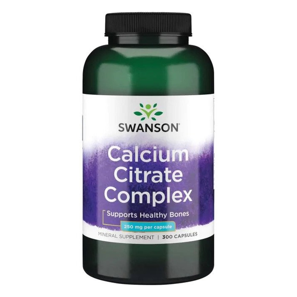 Swanson Calcium Citrate Complex 250mg Wspiera Zdrowie Kości 300 Kapsułek