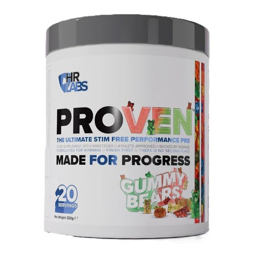 HR Labs Proven Stimulant-Free Pre-Workout, Gummy Bears 320g