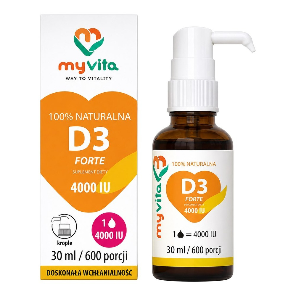 MYVITA Vitamin D3 4000 j.m. Forte - Drops 30ml (600 servings)