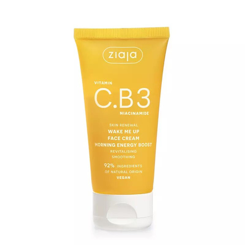 Ziaja Vitamin C.B3 Niacynamide Poranny Zastrzyk Energii Rewitalizujący Krem na Dzień Vegan 50ml