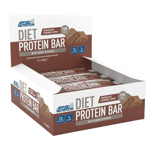 Applied Nutrition Diet Protein Bar, Chocolate Caramel Crisp 12 x 45g