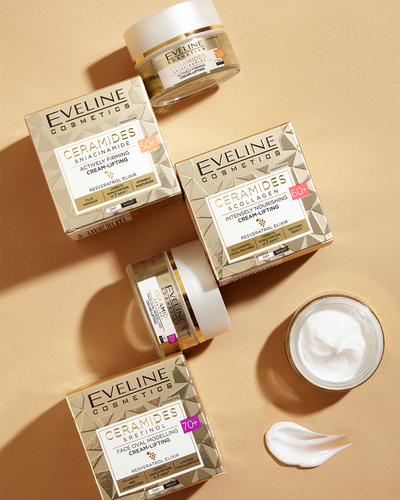 Eveline Ceramides & Retinol Modelujący Owal Twarzy Krem Liftingujący 70+ 50ml