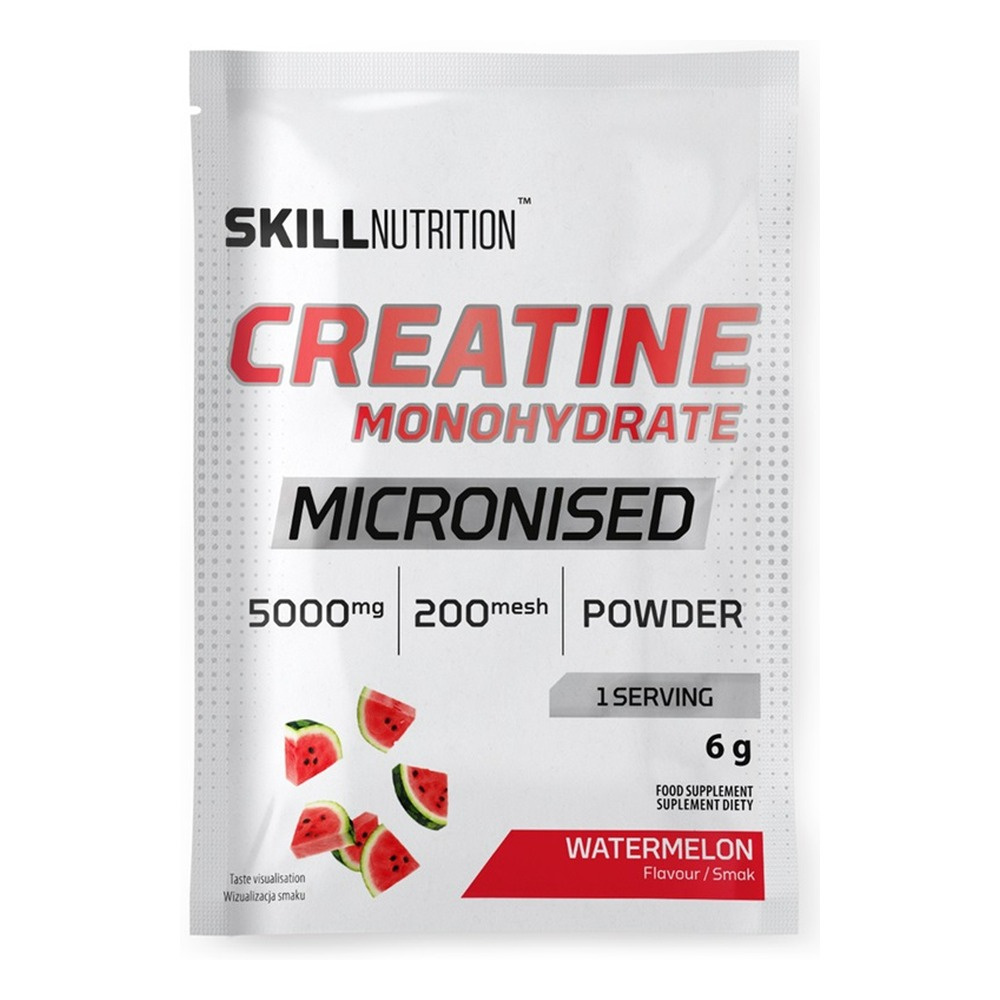 Skill Nutrition Micronised Creatine Monohydrate Watermelon Flavour For Muscle Growth 6g