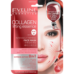 EVELINE Collagen Lifting Essence, Intensely Firming Face Mask (Kolagenowa esencja napinająca 8w1) maska na tkaninie