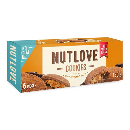 Allnutrition Nutlove Cookies Chocolate Peanut Butter Ciasteczka Kakaowe 6 Sztuk