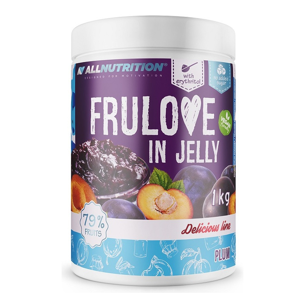 Allnutrition Frulove In Jelly Plum Sugar Free Plums in Jelly As a Dessert Topping 1000g