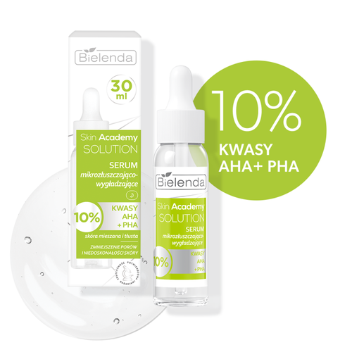 Bielenda Skin Academy Solution Micro-Exfoliating and Smoothing Serum for Oily and Combination Skin 30ml