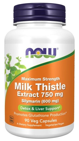 NOW Foods Milk Thistle Extract 750 mg Maximum Support for a Healthy Liver 90 Capsules