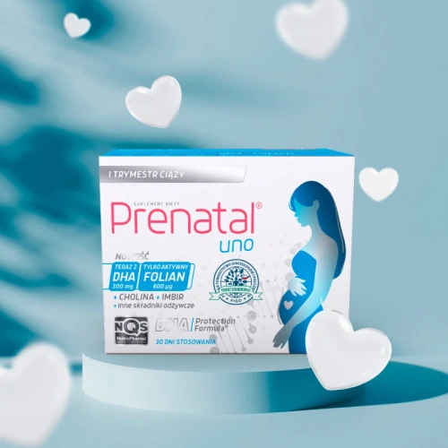Prenatal Uno + DHA I Trymestr Ciąży 30 + 30 Kapsułek