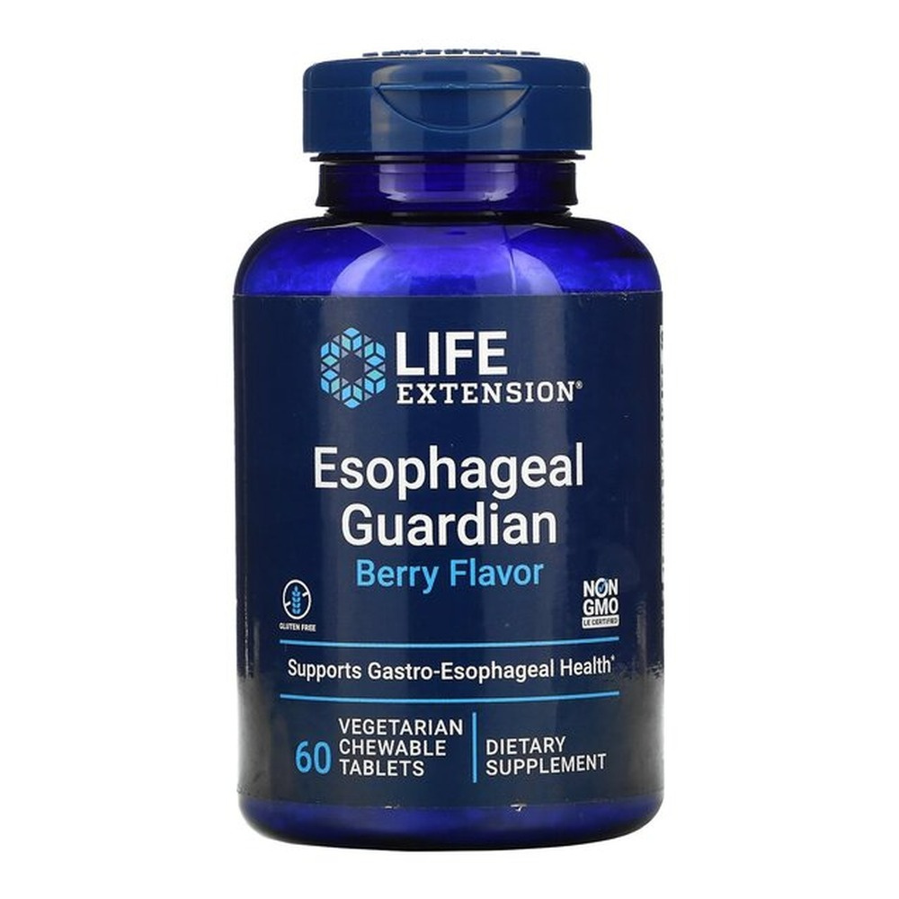 Esophageal Guardian, Berry Flavor (EAN 737870173762) - 60 vegetarian chewable tabs