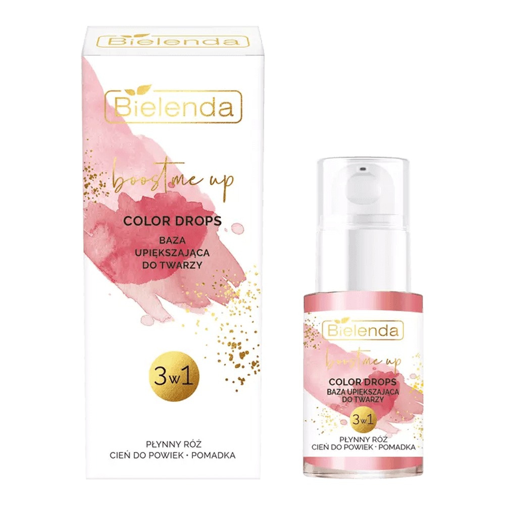 Bielenda Boost Me Up Color Drops Beautifying Face Base 3in1 Blush Eye Shadow Lipstick 15ml