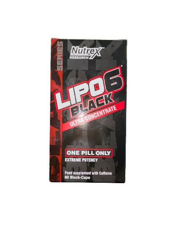 Nutrex Lipo-6 Black Ultra Concentrate Ultra Skoncentrowany Spalacz Tłuszczu na Wsparcie Redukcji Wagi 60 Kapsułek