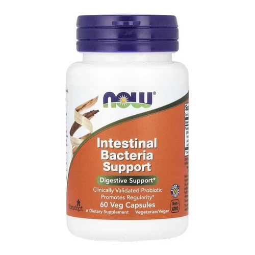 NOW Foods Intestinal Bacteria Support for Digestive Health and Regularity 60 Vcaps
